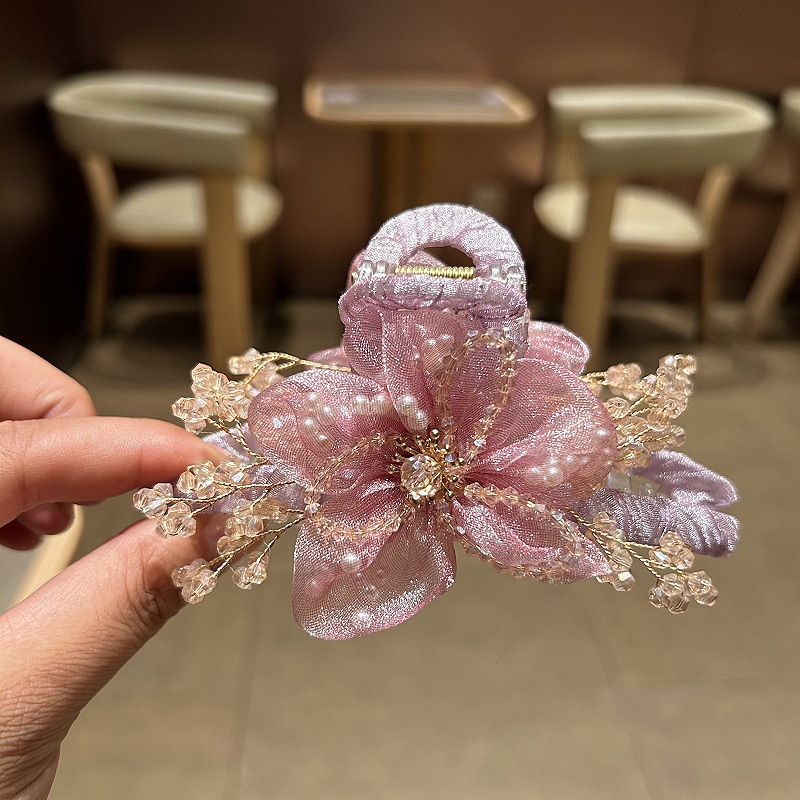 Elegant Korean Hair Accessorie - Crystal Mesh Fabric のレビューと価格